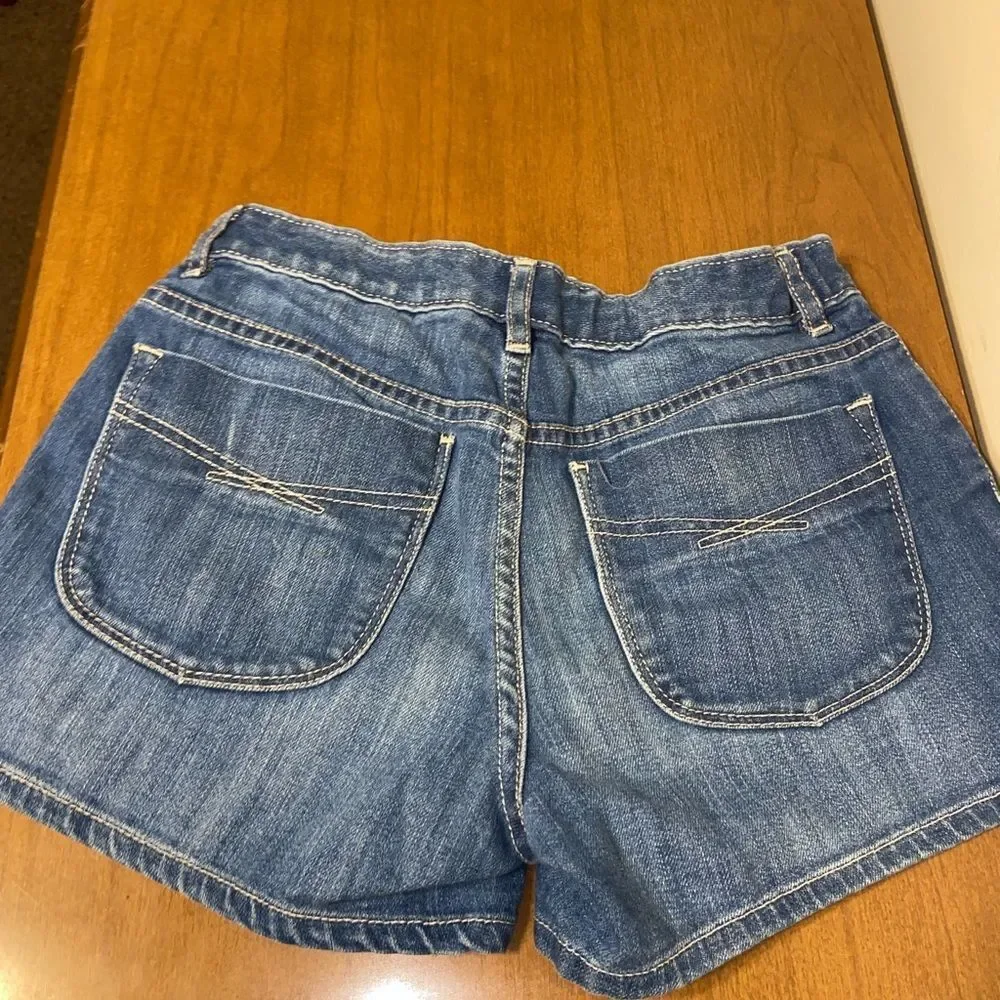 Gap denim butterfly embroidered jean shorts size 16 rare vintage fairycore